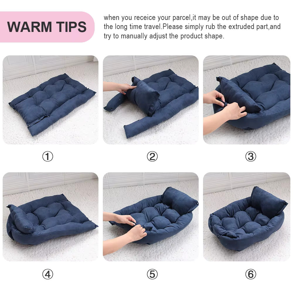 SnuggleNest™ 3-in-1 Cozy Pet Bed